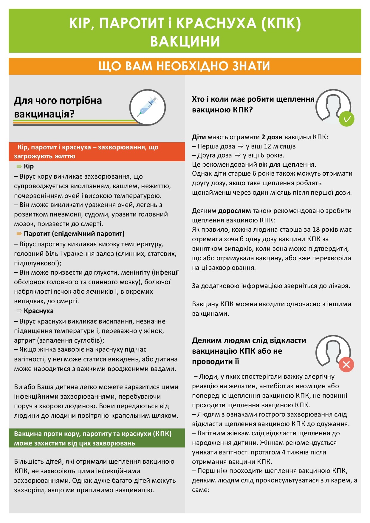 Кір, паротит і краснуха (КПК) вакцини
