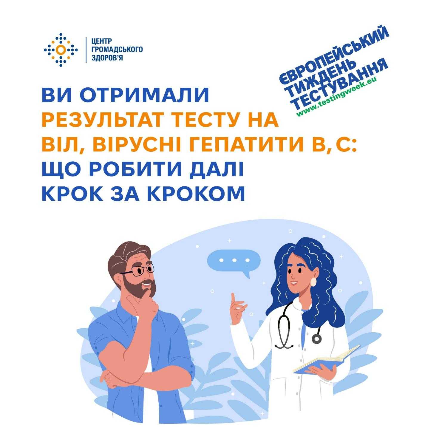 18-24 травня 2026 року Україна долучається до Європейського тижня тестування на вірус імунодефіциту людини , вірусні гепатити  та інфекції, що передаються статевим шляхом