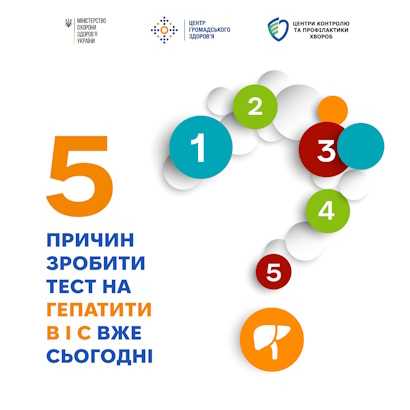 5 причин пройти тестування на гепатити B і C вже сьогодні 5 причин пройти тестування на гепатити B і C вже сьогодні